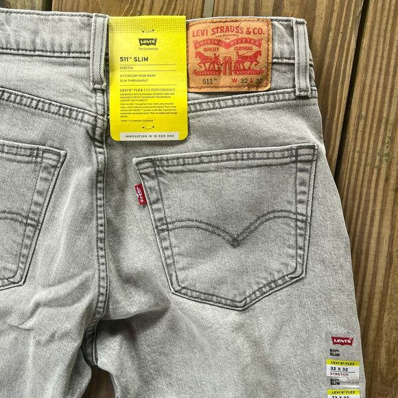 NWT Levi's Performance 511 Slim Jeans - Stretch Flex Eco Performance - 32 x 32 - Picture 10 of 13